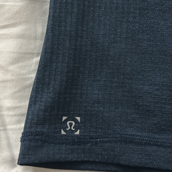Lululemon Mens Metal Vent Tech Short Shirt (Mineral Blue) , HEMMED Size Small - Picture 5 of 6